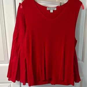 2 piece outfits! Red ladies swirl skirt & top 16P skirt and L/G on the top!